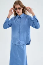 Blue suede shirt - Image 6