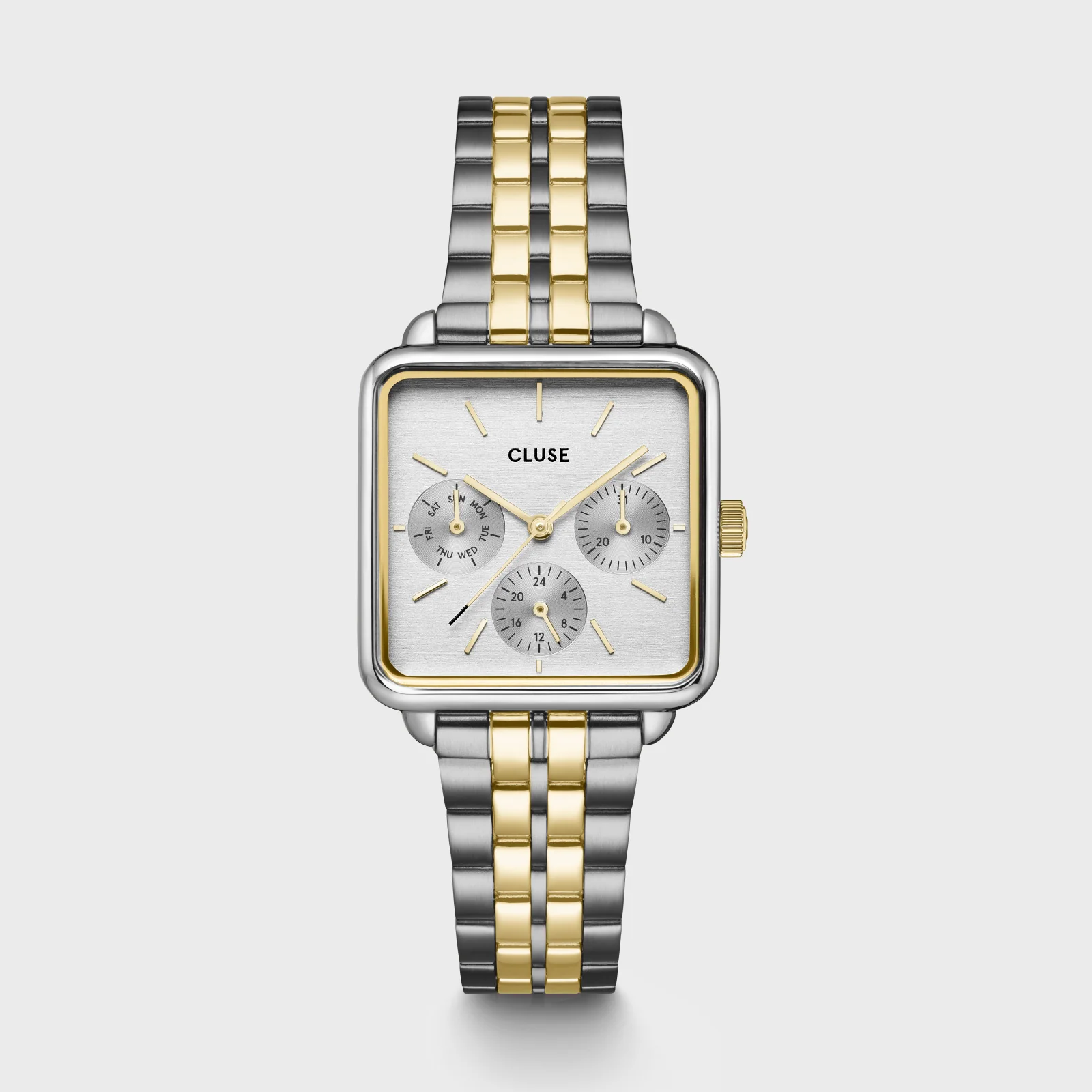 CW12803_frontal La Tétragone Multifunction Watch Steel, Bicolour CLUSE - Image 1