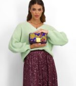 ΤΣΑΝΤΑ ΑΜΠΙΓΙΕ VICTORIA ΜΕ ΠΟΛΥΧΡΩΜΕΣ ΧΑΝΤΡΕΣ AXEL - Image 4