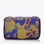 ΤΣΑΝΤΑ ΑΜΠΙΓΙΕ VICTORIA ΜΕ ΠΟΛΥΧΡΩΜΕΣ ΧΑΝΤΡΕΣ AXEL