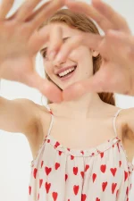 Long heart print dress COMPANIA FANTASTICA - Image 4