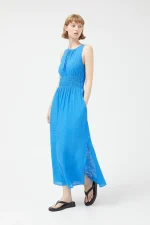 Long blue sleeveless dress COMPANIA FANTASTICA