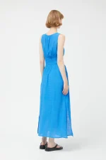 Long blue sleeveless dress COMPANIA FANTASTICA - Image 2