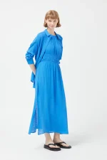 Long blue sleeveless dress COMPANIA FANTASTICA - Image 4