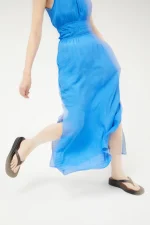 Long blue sleeveless dress COMPANIA FANTASTICA - Image 5