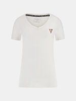 Elastic t-shirt with small triangular logo GUESS - Image 4