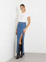Elastic t-shirt with triangular logo GUESS - Image 2