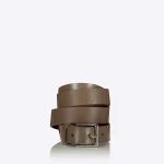 LEATHER BELT WITH SQUARE BUCKLE GREY 1609-0071 AXEL