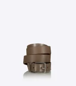 LEATHER BELT WITH SQUARE BUCKLE GREY 1609-0071 AXEL