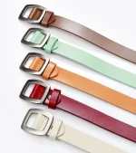 LEATHER BELT WITH WIDE BUCKLE ORANGE 1609-0072 AXEL - Image 3