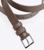 LEATHER BELT WITH SQUARE BUCKLE GREY 1609-0071 AXEL - Image 3