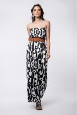 ΦΟΡΕΜΑ STRAPLESS ΕΜΠΡΙΜΕ ZOE BLACK HELMI