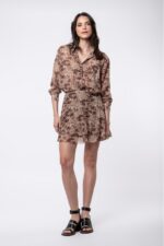 MINI SKIRT WITH RUFLLES ZOE BLACK HELMI