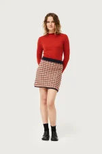 Plaid Print Knit Skirt COPMPANIA FANTASTICA