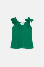 Green bow strap top COMPANIA FANTASTICA - Image 2