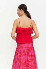 Κόκκινο τοπ με βολάν COMPANIA FANTASTICA - Image 2