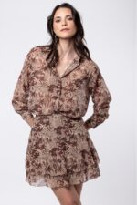 MINI SKIRT WITH RUFLLES ZOE BLACK HELMI - Image 2