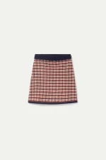Plaid Print Knit Skirt COPMPANIA FANTASTICA - Image 2