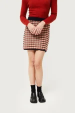 Plaid Print Knit Skirt COPMPANIA FANTASTICA - Image 4