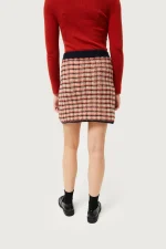 Plaid Print Knit Skirt COPMPANIA FANTASTICA - Image 5