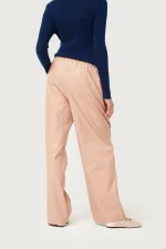 Μπεζ παντελόνι από τεχνητό δέρμα COMPANIA FANTASTICA - Image 6