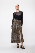 LONG ANIMAL PRINT CROIX SKIRT HELMI