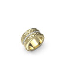 GUESS STEEL STYLISH GUESS JUBR04592JWYG-No.54 Ring Gold With Stones