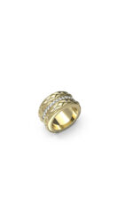 GUESS STEEL STYLISH GUESS JUBR04592JWYG-No.54 Ring Gold With Stones