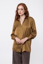 LONG SLEEVE SATIN SHIRT HELMI - Image 3