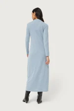 Μακρύ μπλε πλεκτό φόρεμα COMPANIA FANTASTICA - Image 4