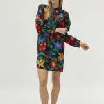 Multicolor floral print short dress COMPANIA FANTASTICA