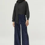 Blue sequin pants COMPANIA FANTASTICA
