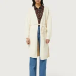 Λευκή πλεκτή μίντι ζακέτα COMPANIA FANTASTICA