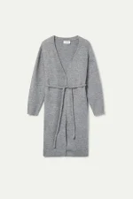 Γκρι πλεκτή μίντι ζακέτα COMPANIA FANTASTICA - Image 2