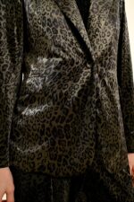 Animal print velvet blazer MOLLY BRACKEN - Image 3