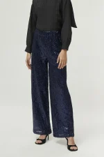 Blue sequin pants COMPANIA FANTASTICA - Image 4