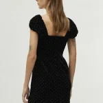 Κοντό μαύρο βελούδινο φόρεμα COMPANIA FANTASTICA