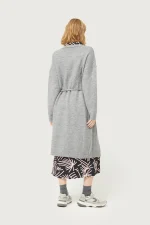 Γκρι πλεκτή μίντι ζακέτα COMPANIA FANTASTICA - Image 6