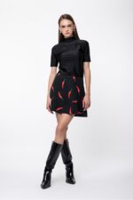 MINI SKIRT CHILI PEPPERS ZOE BLACK HELMI - Image 3