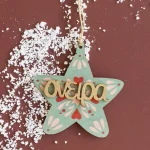 CHRISTMAS CHARM WOODEN ORNAMENT "DREAMS" LIFELIKES