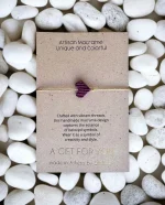 PURPLE HEART MACRAME BRACELET LIFELIKES