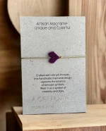 PURPLE HEART MACRAME BRACELET LIFELIKES - Image 2