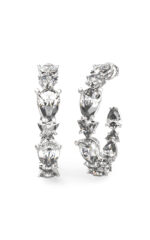 STEEL WONDERLIGHTS Ασημένιοι Κρίκοι Με Καρδιές GUESS