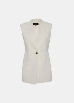 Long vest with stand-up collar LYNNE SS25