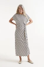 Μίντι ριγέ φόρεμα COMPANIA FANTASTICA SS25