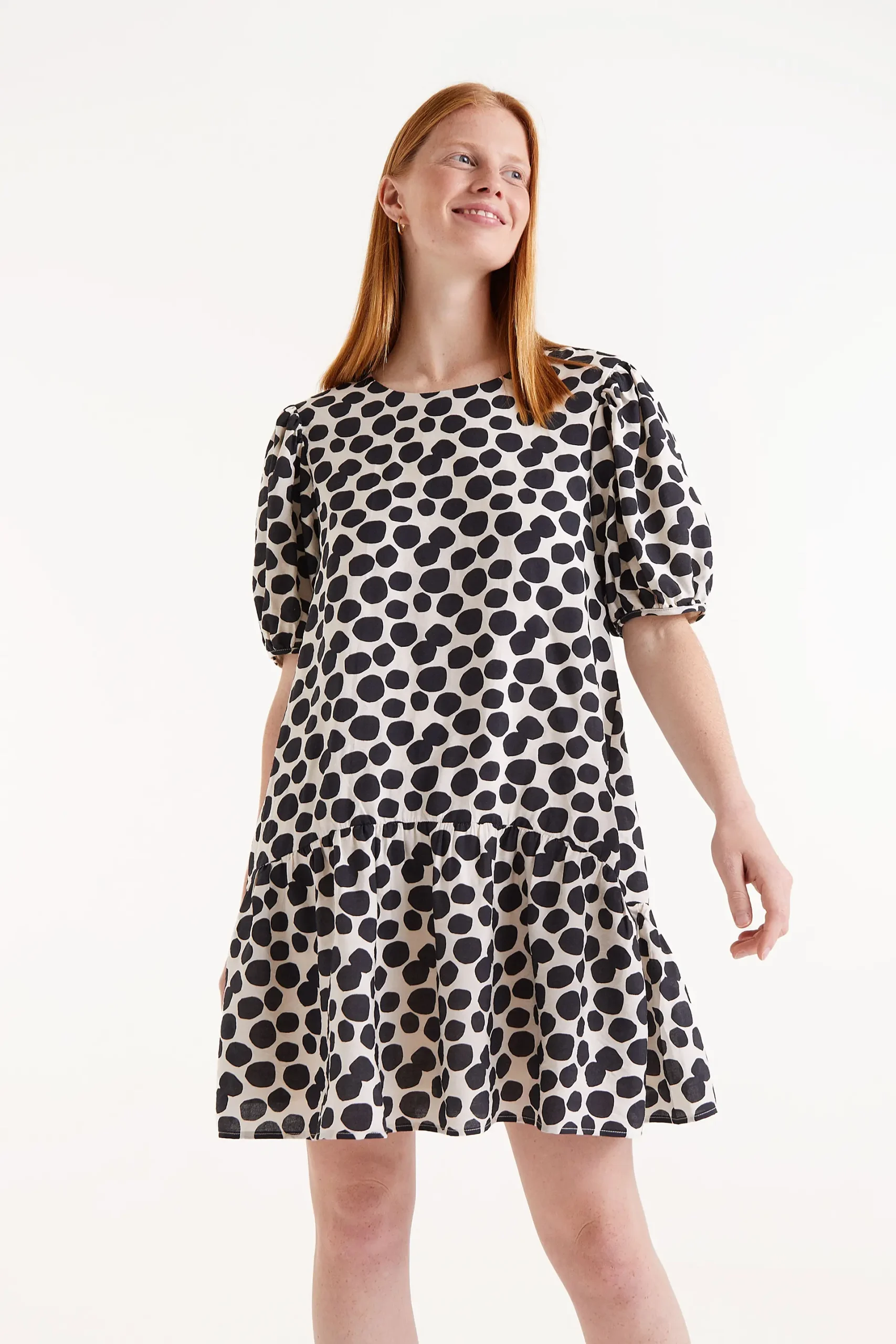 1 Short dress with Terrazzo print COMPANIA FANTASTICA SS25 - Image 1