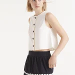 Αμάνικο τοπ με μαύρα κουμπιά COMPANIA FANTASTICA SS25