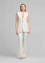 Long vest with stand-up collar LYNNE SS25 - Image 2