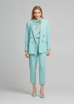 Σακάκι σταυρωτό κρεπ άνετης γραμμής LYNNE SS25 - Image 2