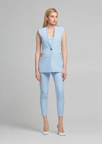 Γιλέκο μακρύ με όρθιο γιακά LYNNE SS25 - Image 2